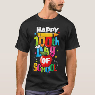 T-shirt 100e jour d'école Heureux 100 jours enseignantes f