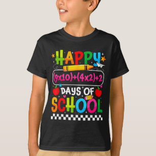 T-shirt 100e jour d'école Joyeux 100 jours Équation mathém