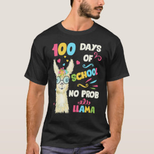 T-shirt 100e jour d'école No Prob Lama 100 jours plus inte
