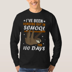 T-shirt 100e jour d'école paresseux suspendu de l'étudian