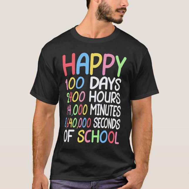 T-shirt 100e jour d'école professeur de mathématiques Joye (Devant)
