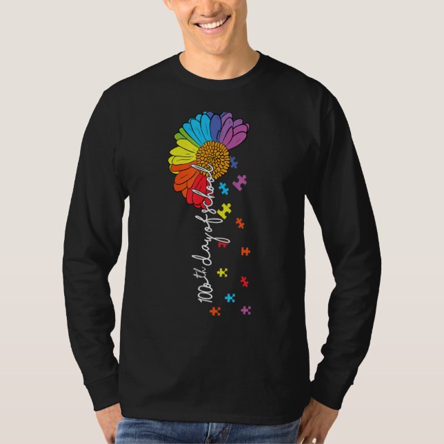 T-shirt 100e jour d'école professeur sensibilisation à l'a (Devant)