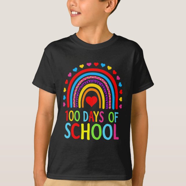 T-shirt 100e Jour D'Enseignants 100 Jours Pluie Plus Intel (Devant)