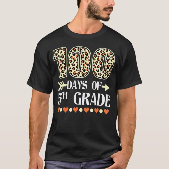 T-shirt 100e jour des professeurs de 5e 100 jours d'école (Devant)