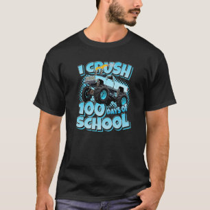 T-shirt 100e jour I crush 100 Days Of School Monster Truck