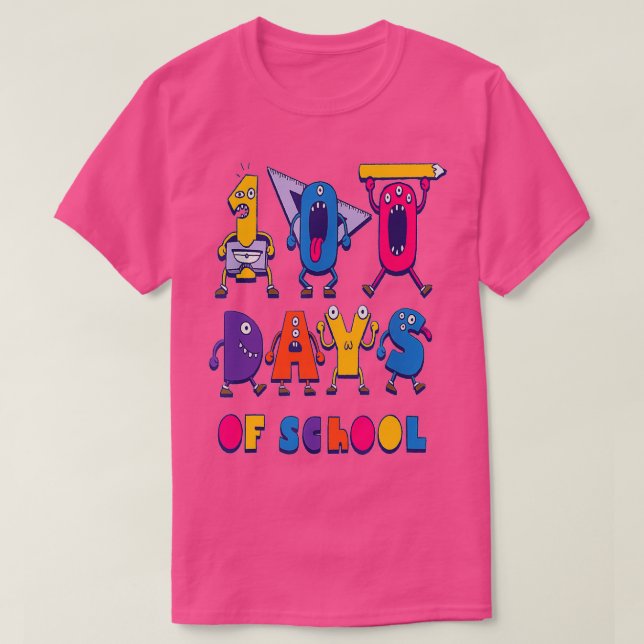 T-shirt 100e jour idée cadeau plus intelligent 100 jours d (Design devant)