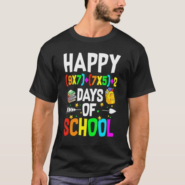 T-shirt 100e Jour Math Enseignant Math Formula Happy 100 J (Devant)
