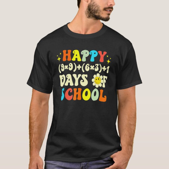 T-shirt 100e Jour Math Enseignant Math Formula Happy 100 J (Devant)
