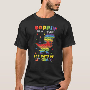 T-shirt 100e jour Pop Bubble Dinosaur 1ère année 100 Jours