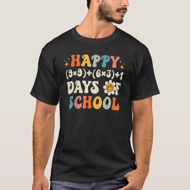 T-shirt 100e jour professeur de mathématiques formule math (Devant)