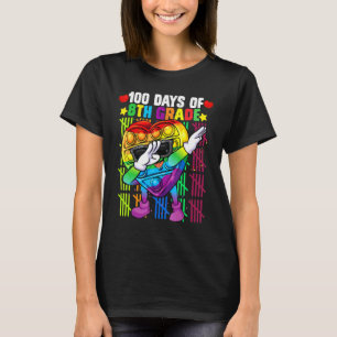 T-shirt 100e Jours De 8e Année Dabbing Colorful Fidget To