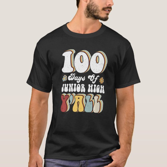 T-shirt 100ème Jour De Jeune Enseignant Du Grand Y'all 100 (Devant)