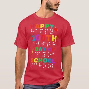 T-shirt 100ème jour de la Braille scolaire pour malvoyants