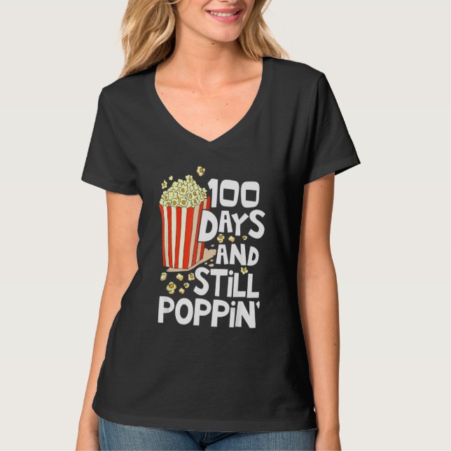 T-shirt 100ème Jour De L'École 100 Jours Et Toujours Poppi (Devant)