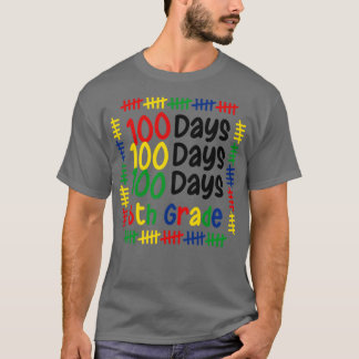 T-shirt 100ème Jour De L'École 6ème Classe Garçons Filles 