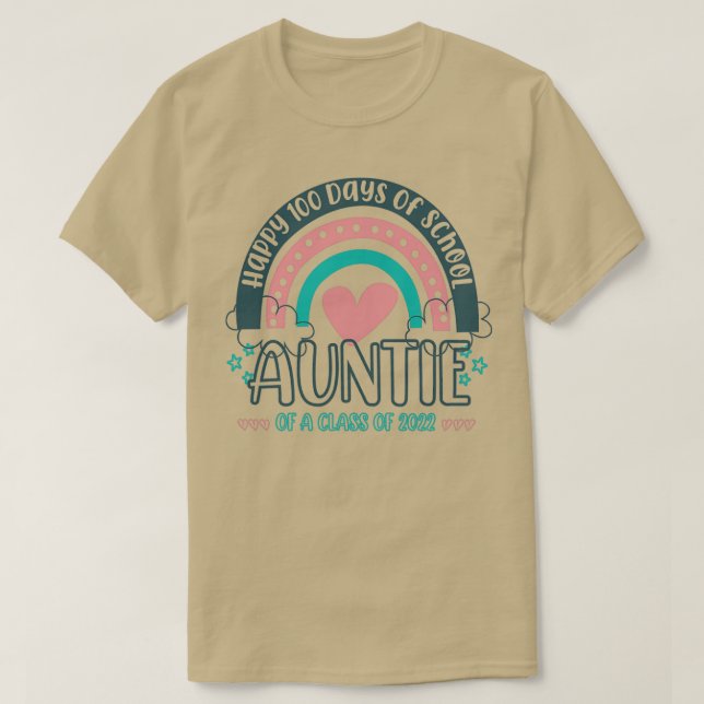 T-shirt 100ème Jour de l'école AUNTI de classe de 2022 2 (Design devant)