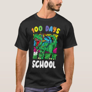 T-shirt 100ème Jour De L'École Dino Enfants Joyeux 100 Jou