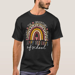 T-shirt 100ème Jour De L'École Enseignant 100 Jours Rainbo