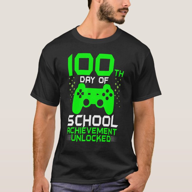 T-shirt 100ème Jour De L'École Joueur Enseignants Enfants  (Devant)