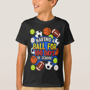 T-shirt 100ème Jour De L'École Sketll Football Soccer Sell