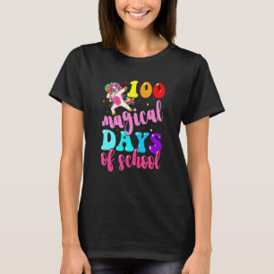 T-shirt 100ème Jour De L'École Unicorne 100 Jours Magiques