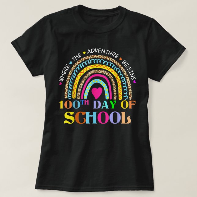 T-shirt 100ème Jour De L'Enseignant De L'École - 100 Jours (Design devant)