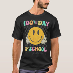 T-shirt 100ème Jour De Vibes Scolaires Mignonne Sourire Vi
