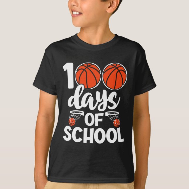 T-shirt 100ème Jours D'École Bysketbyll Enfants Garçons No (Devant)