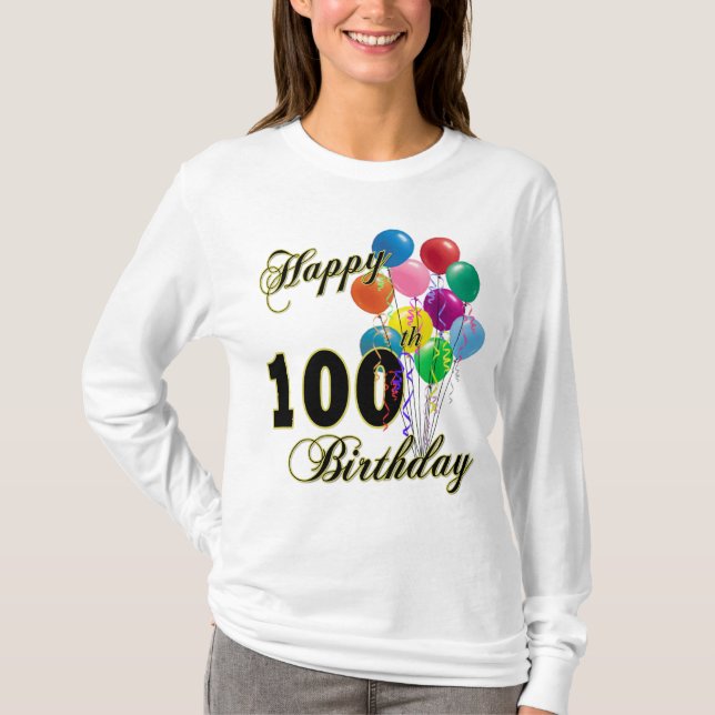 T-shirt 100th cadeaux d'anniversaire et habillement (Devant)