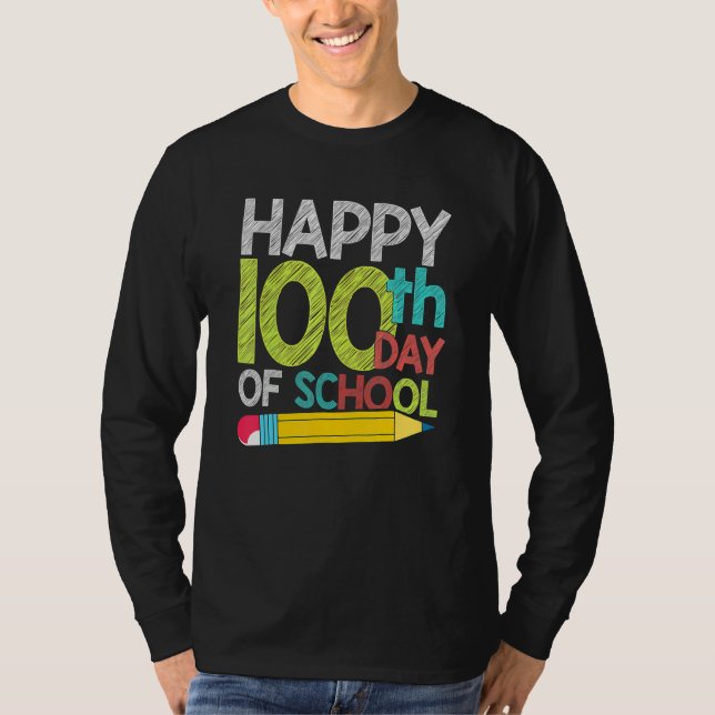 T-shirt 100th Day Gift Student Kids Happy 100 Days Of Scho (Devant)