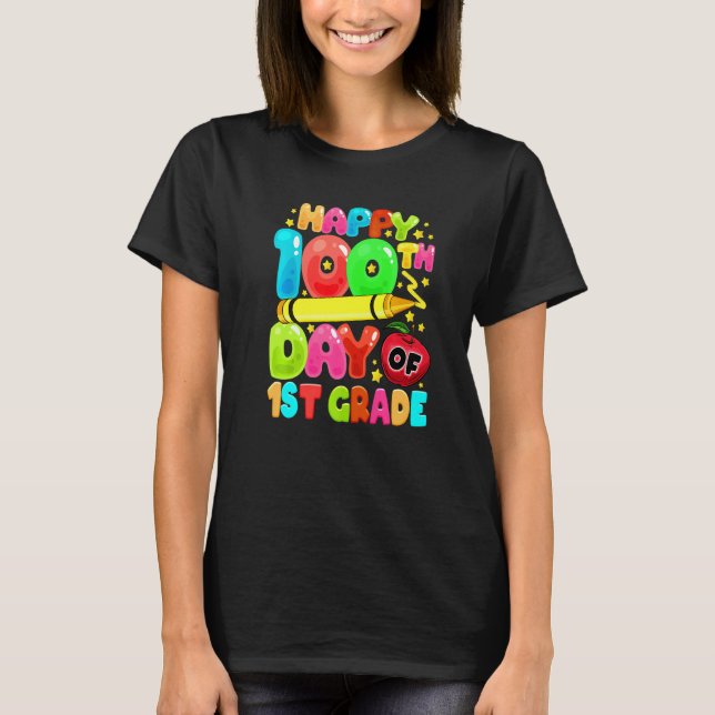 T-shirt 100th Day of 1st Grade Teachers Kids Child 100 Day (Devant)