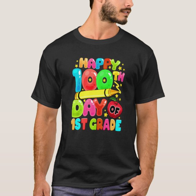 T-shirt 100th Day of 1st Grade Teachers Kids Child 100 Day (Devant)
