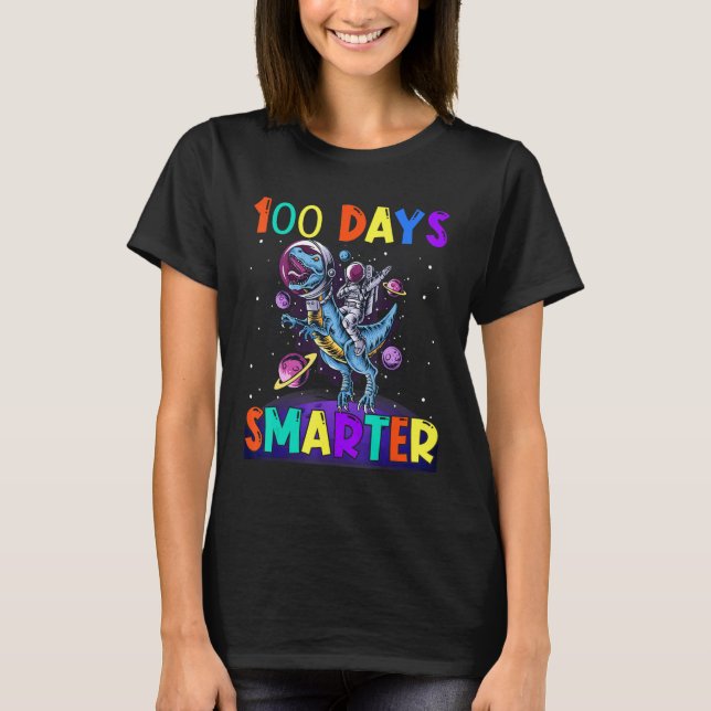 T-shirt 100th Day Of School 100 Days Smarter Books Space A (Devant)
