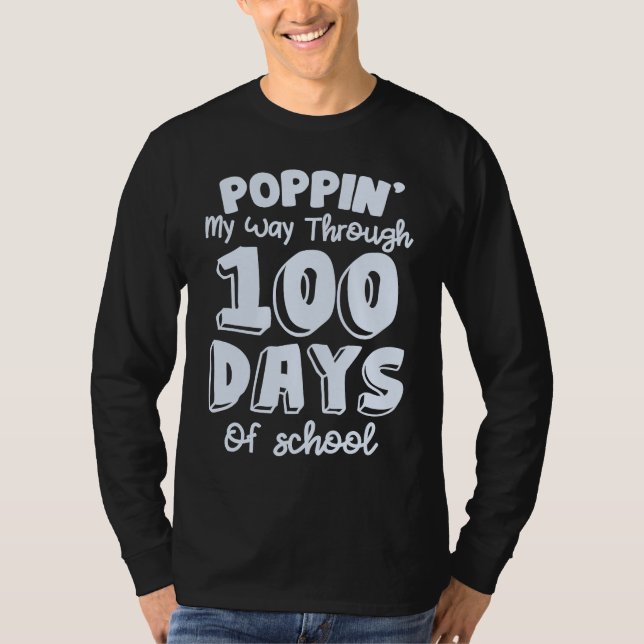 T-shirt 100th Day Of School 100 Days Teacher Students Boys (Devant)