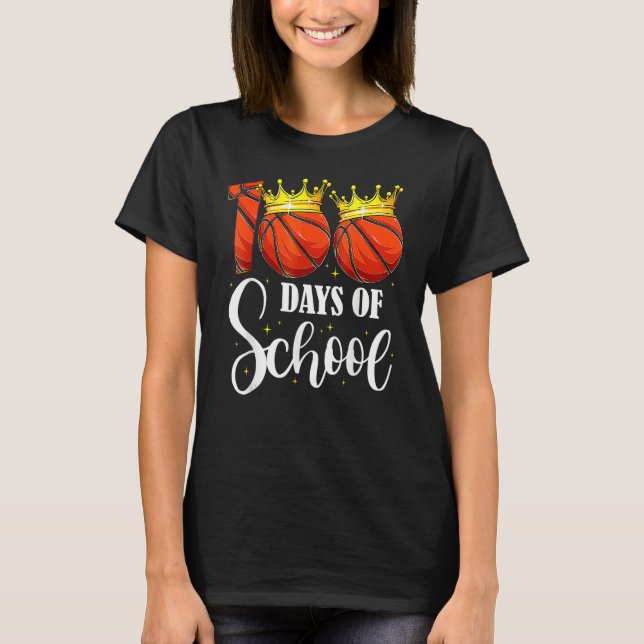 T-shirt 100th Day Of School Basketball 100 Days Smarter Te (Devant)