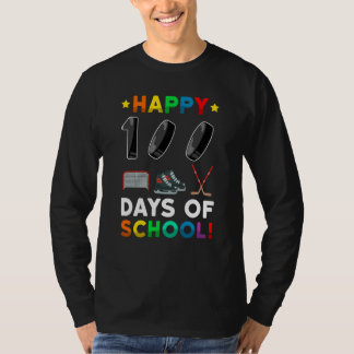 T-shirt 100th Day Of School Hockey 100 Days Of School Spor