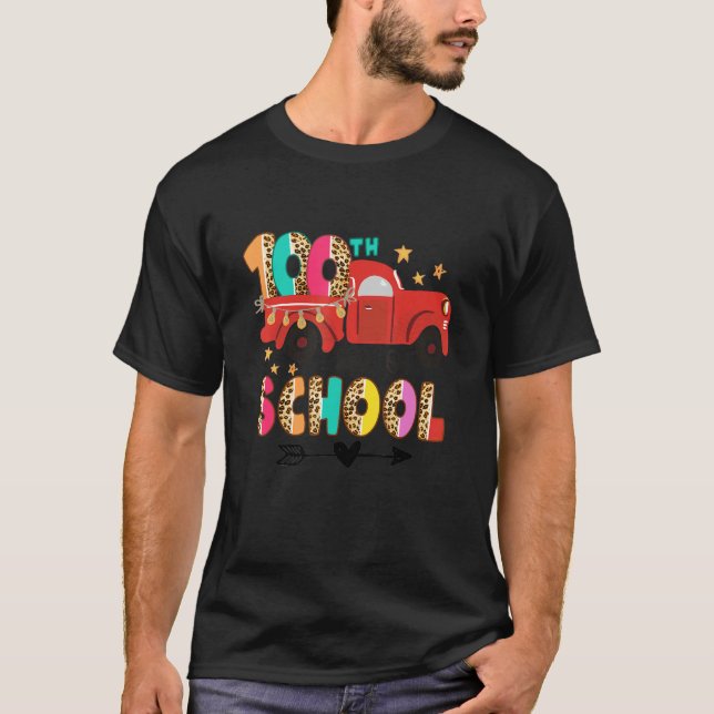 T-shirt 100th Day of School Leopard Teachers Kids 100 Days (Devant)