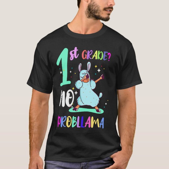 T-shirt 100th day of school llama for child (Devant)