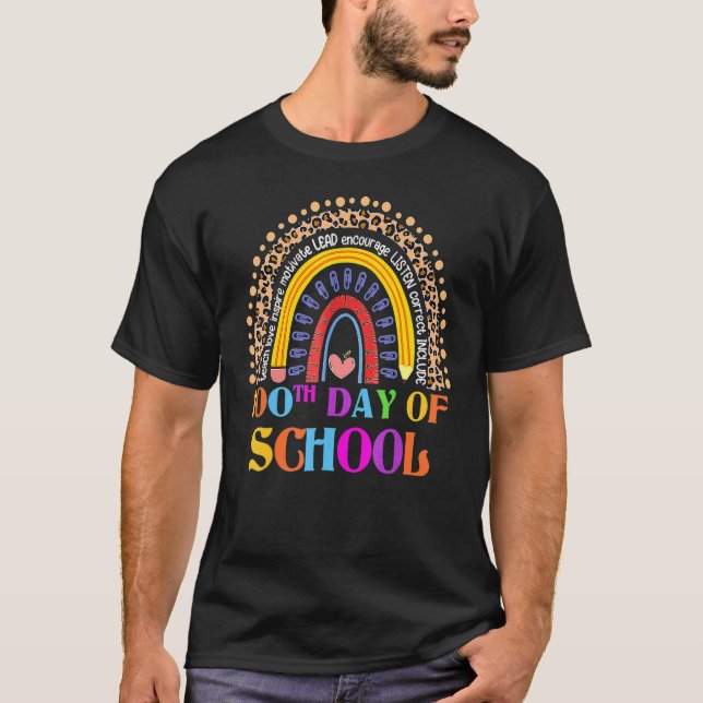 T-shirt 100th Day Of School Teacher 100 Days Smarter Boho  (Devant)
