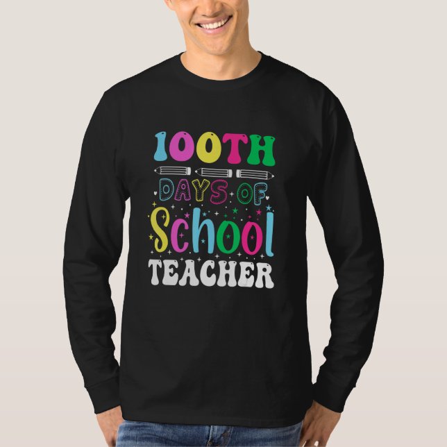 T-shirt 100th Day Of School Teacher  Student Teacher (Devant)
