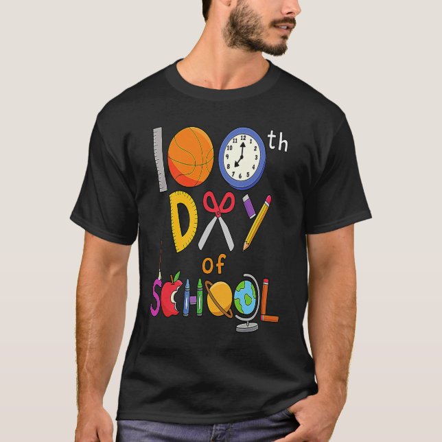T-shirt 100th Day of School Teachers and Students Survived (Devant)