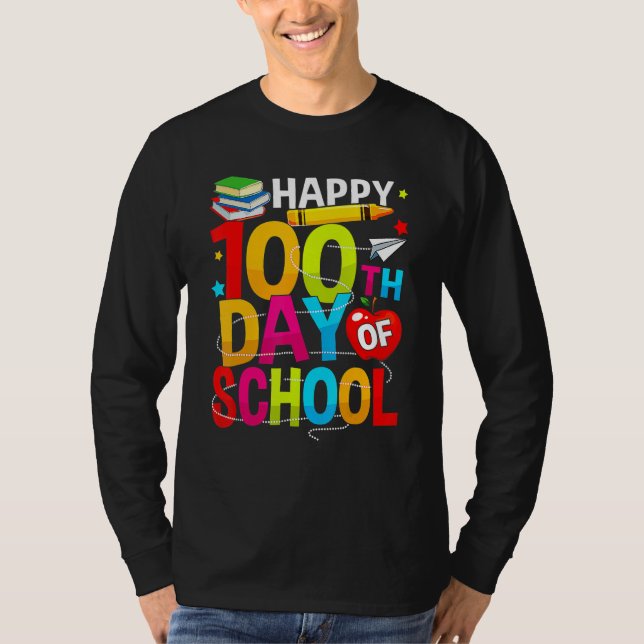 T-shirt 100th Day Of School Teachers Kids Child Happy 100  (Devant)