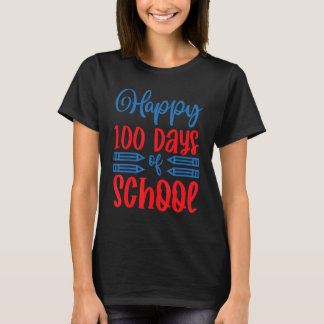 T-shirt 100th Day Of School Teachers Kids Child Happy 100