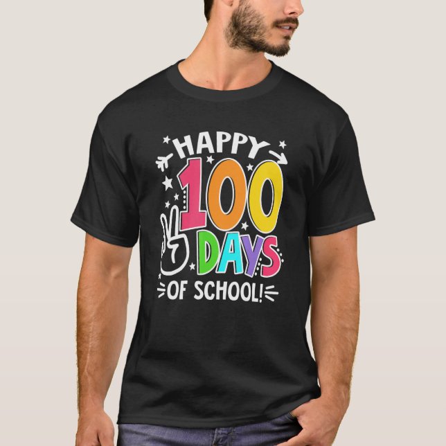 T-shirt 100th Day Of School Teachers Kids Child Happy 100  (Devant)