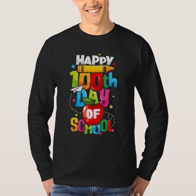 T-shirt 100th Day Of School Teachers Kids Child Happy 100  (Devant)