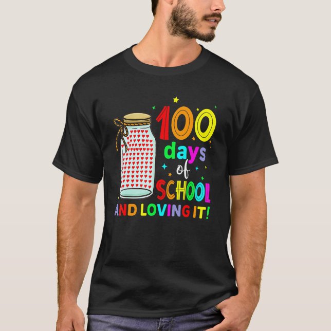 T-shirt 100th Day Of School Teachers Kids Cute Happy 100 D (Devant)