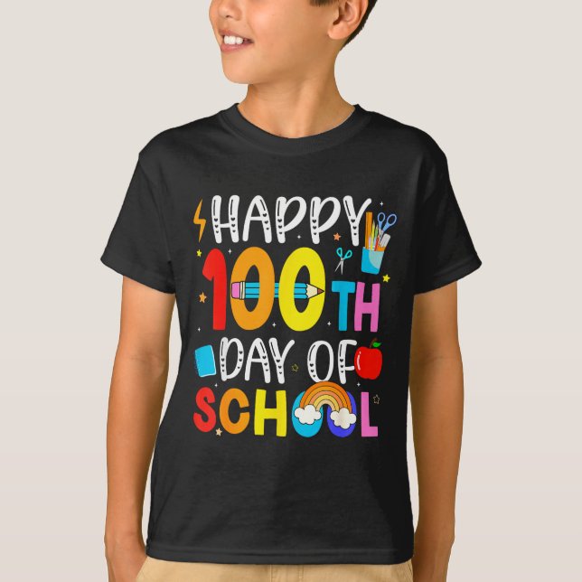 T-shirt 100th Day Of School Teachers Students 100 Days Of  (Devant)