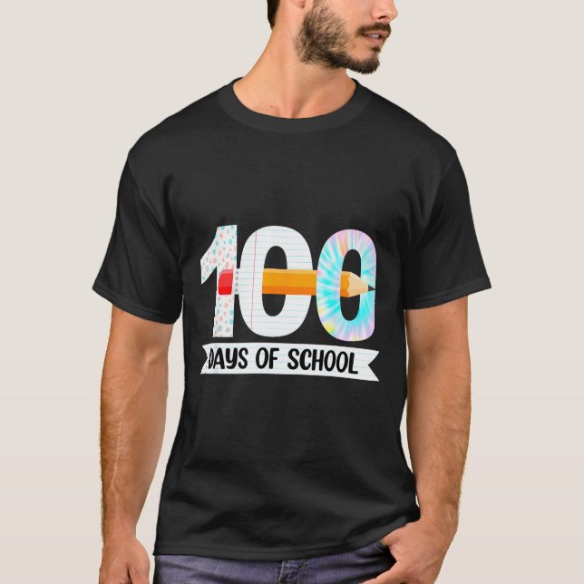 T-shirt 100th Day Of School Teachers Students 100 Days Of  (Devant)