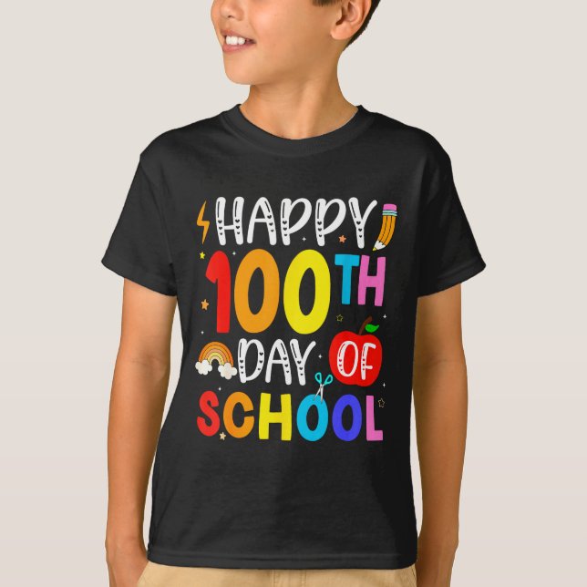 T-shirt 100th Day Of School Teachers Students 100 Days Of  (Devant)