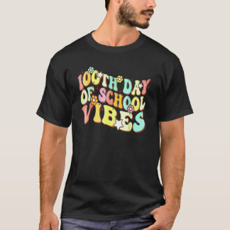 T-shirt 100th Day Of School Vibes Teachers Kids Child Happ